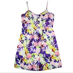 J. Crew Floral Silk Mini Tank Dress